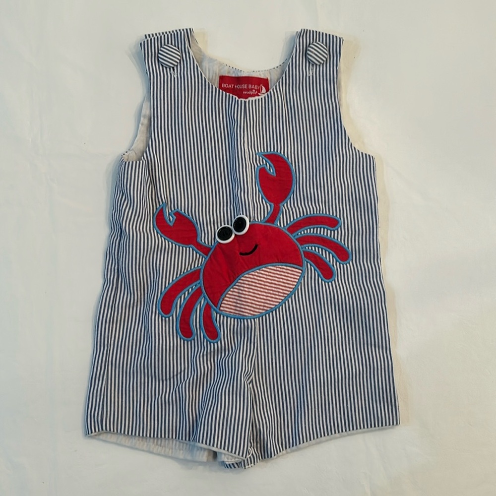 Mudpie. Crab Shortall Romper